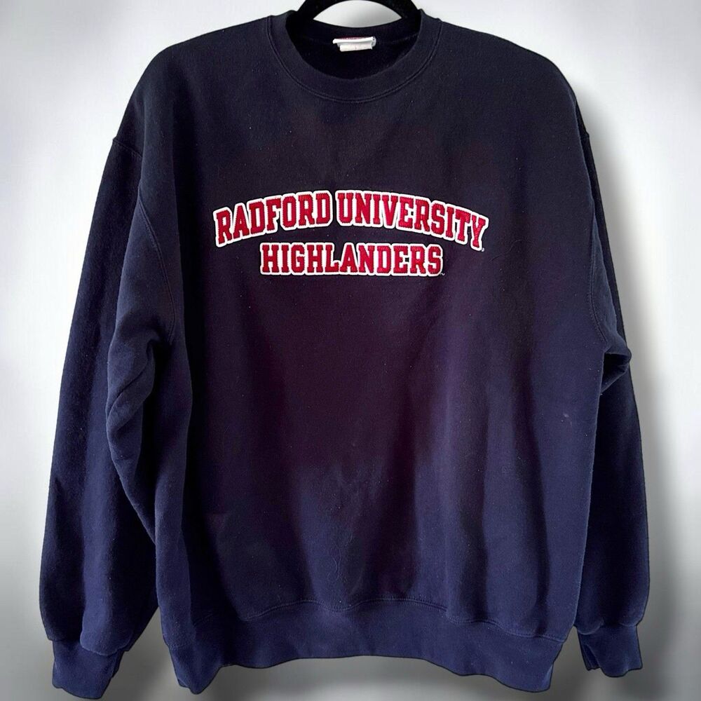 Vintage Radford University Highlanders RU Champion L Large Sweatshirt Pullover